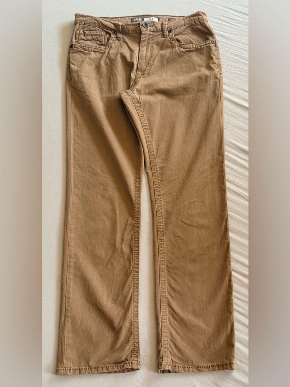 BKE Mens Tyler Tan Straight-Leg Lightweight Pants Spring Summer Preppy Casual